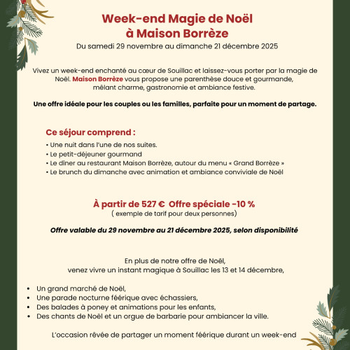 Noël Magique à Maison Borrèze